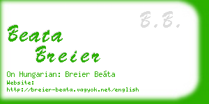 beata breier business card